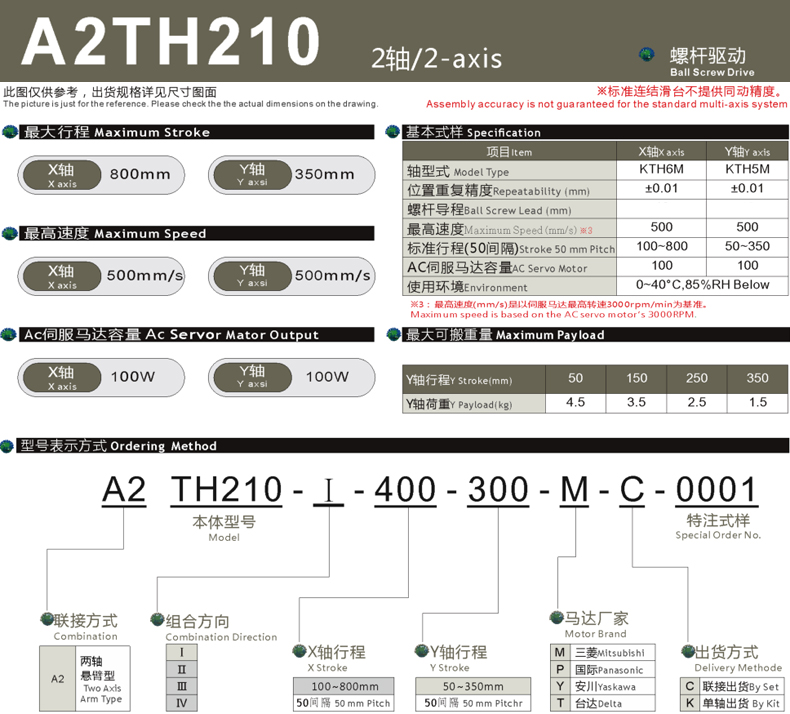 A2型两轴悬臂式直线滑台	